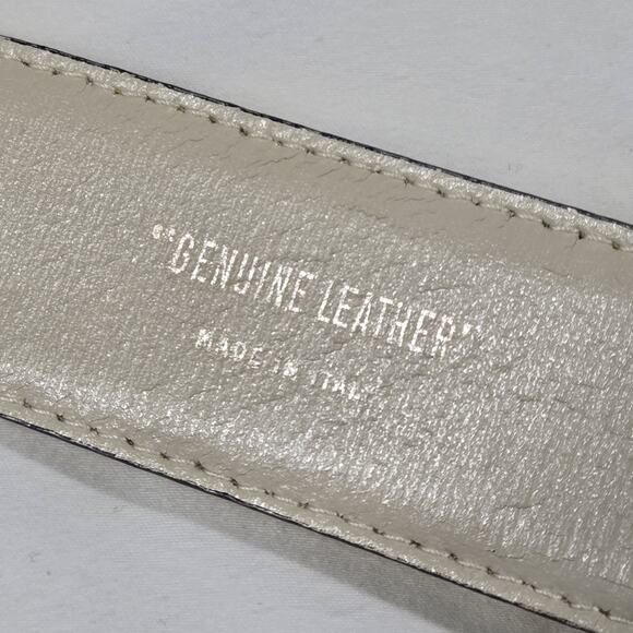 Paloma Picasso X Gold Metallic Kiss Belt Leather Made in Italy VTG Size L/80 - Picture 12 of 14